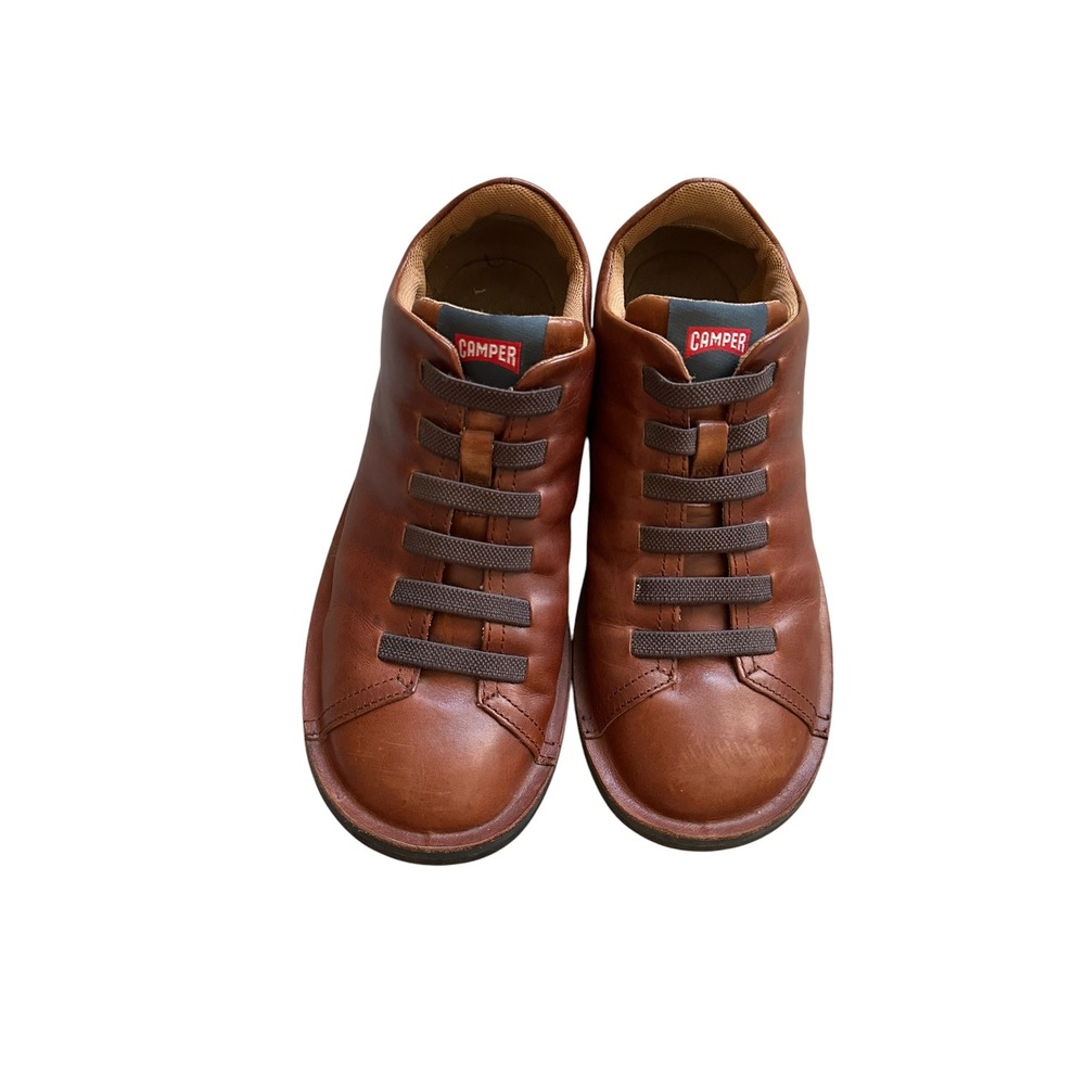 Gorpcore Camper Beetle 18751 Brown Leather Elastic Lace Shoes Men's EU41 US8